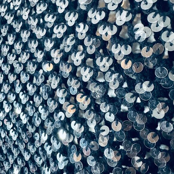 MICHAEL KORS Designer Cashmere sequin Open Knit Top Womans Small - Picture 5 of 12